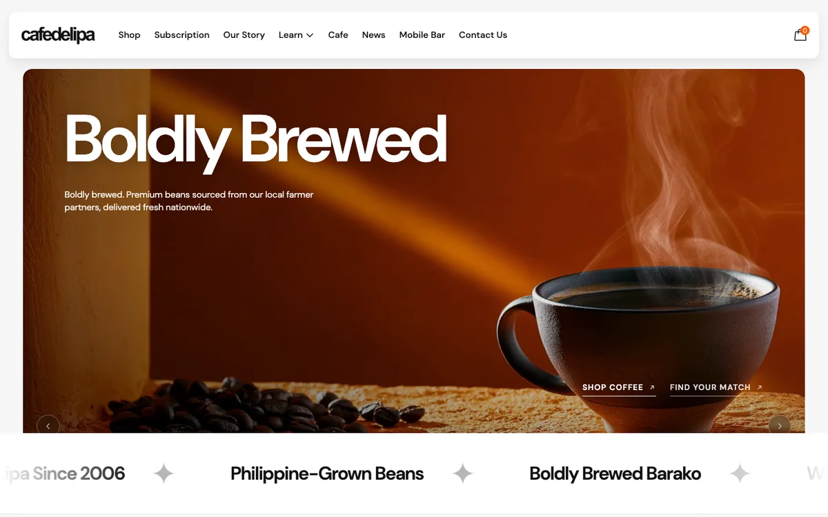 Café de Lipa coffee storefront